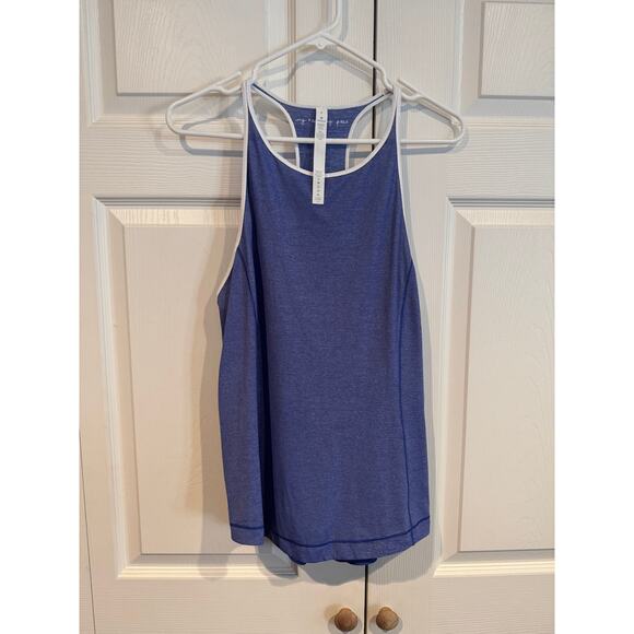 NEW Lululemon Time to Sweat Tank – Size 8 – Heathered Moroccan Blue / White - Picture 4 of 7